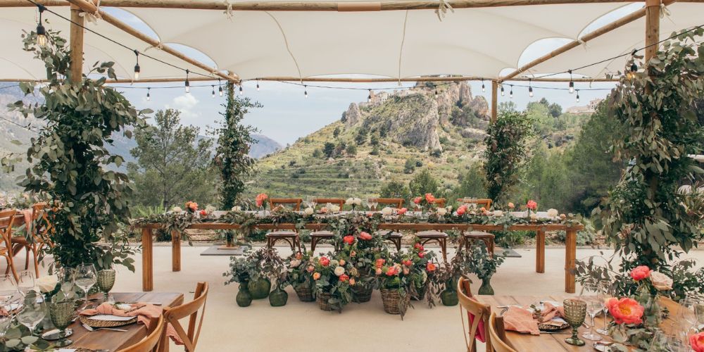 banquete de bodas en VIVOOD, un lugar natural