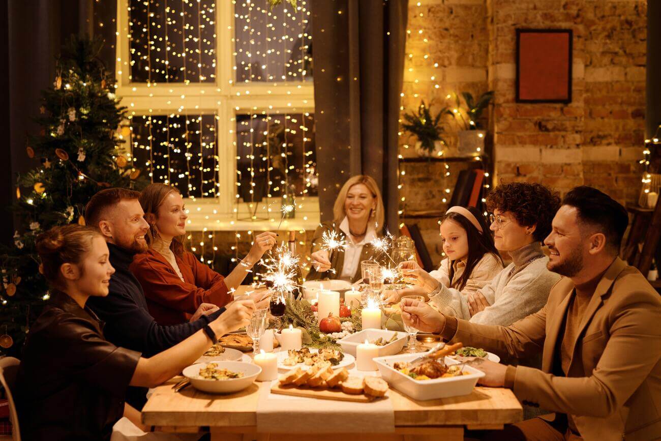 comida de navidad en familia