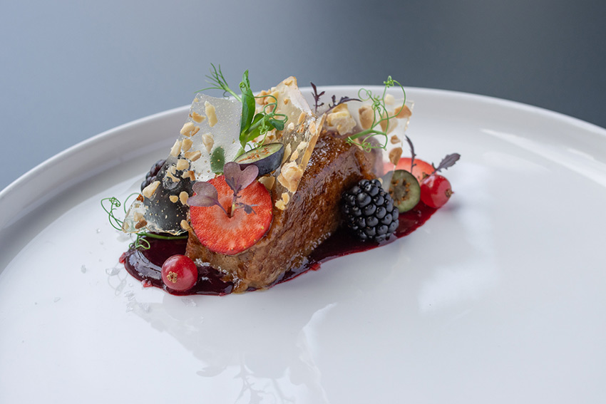 foie avec coulis